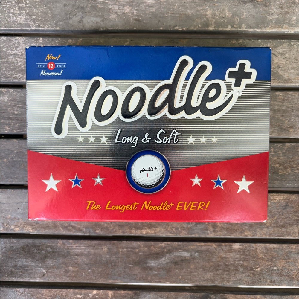 TaylorMade Noodle+ Golf Balls - Red, Blue, Silver